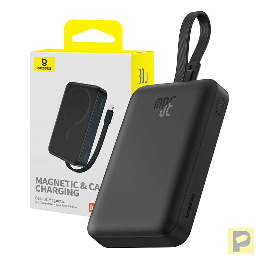 Powerbank Baseus Magnetic Mini 10000mAh, USB-C 30W MagSafe (black)