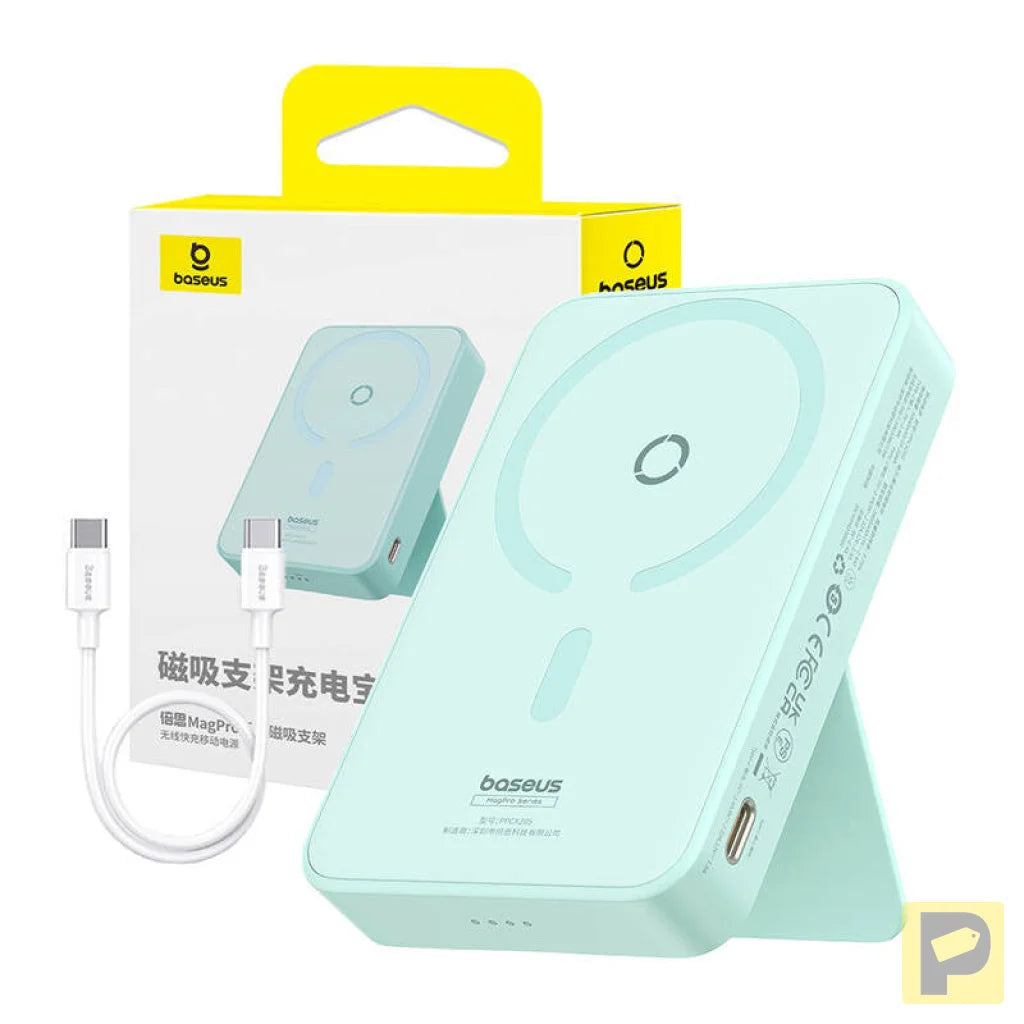 Powerbank Baseus MagPro Magnetic 5000mAh 20W, MagSafe (mint)