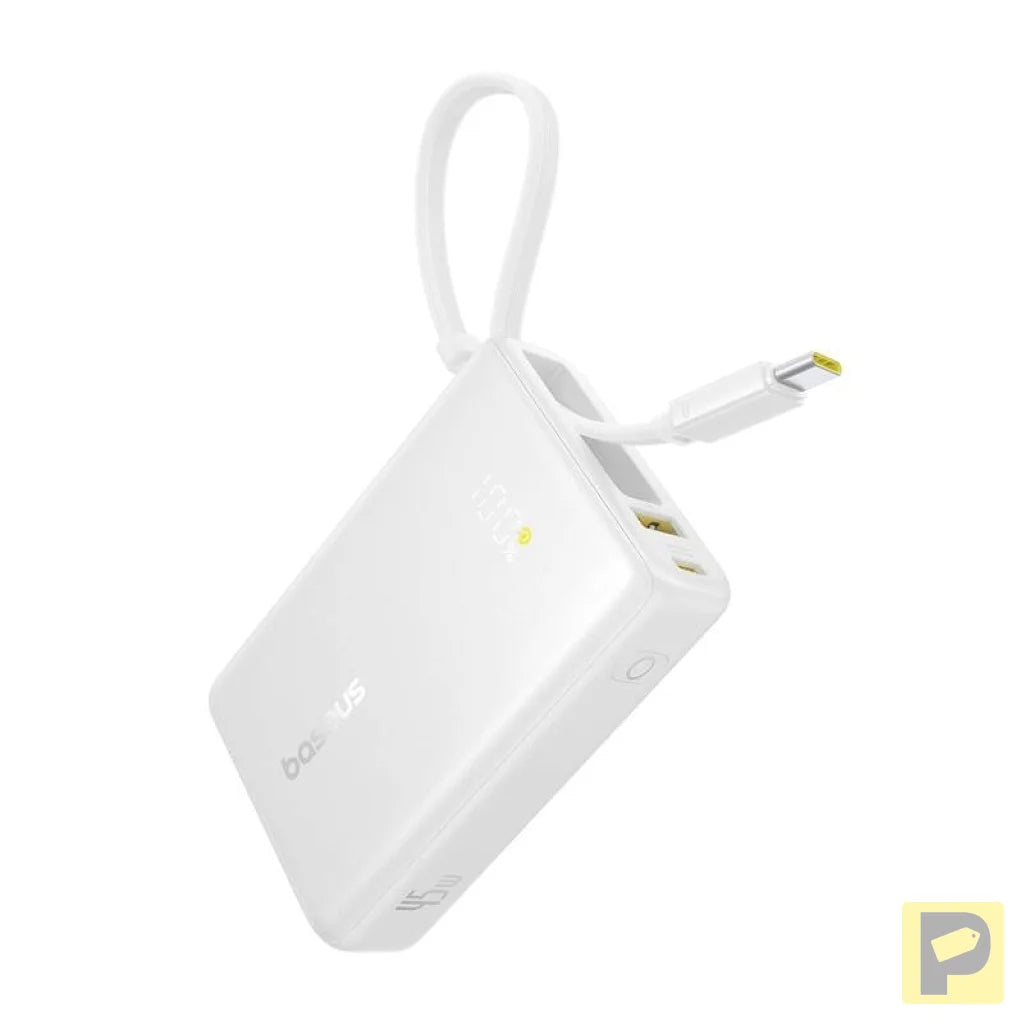 Powerbank Baseus PicoGo Digital Display 10000mAh 45W (biały)