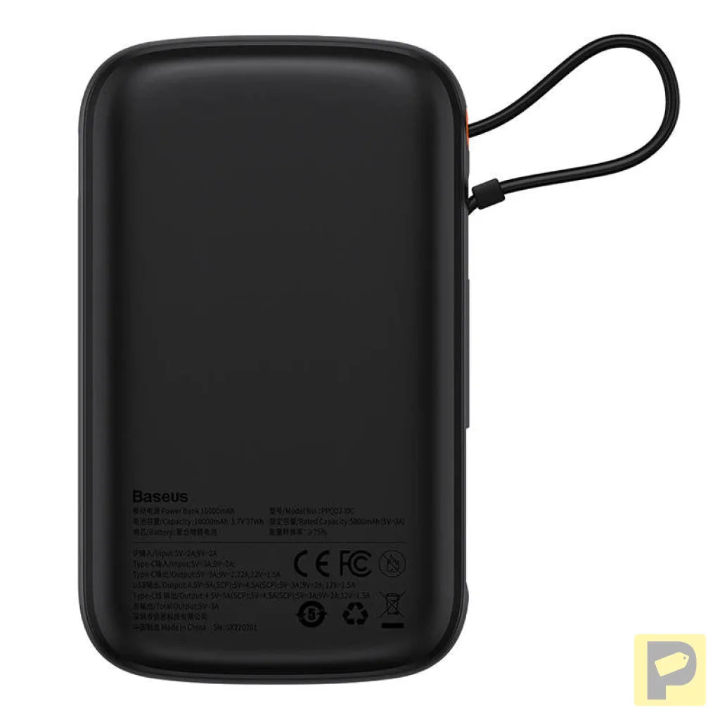 Powerbank Baseus Qpow PRO with cable, 10000mAh, 22.5W (Black)