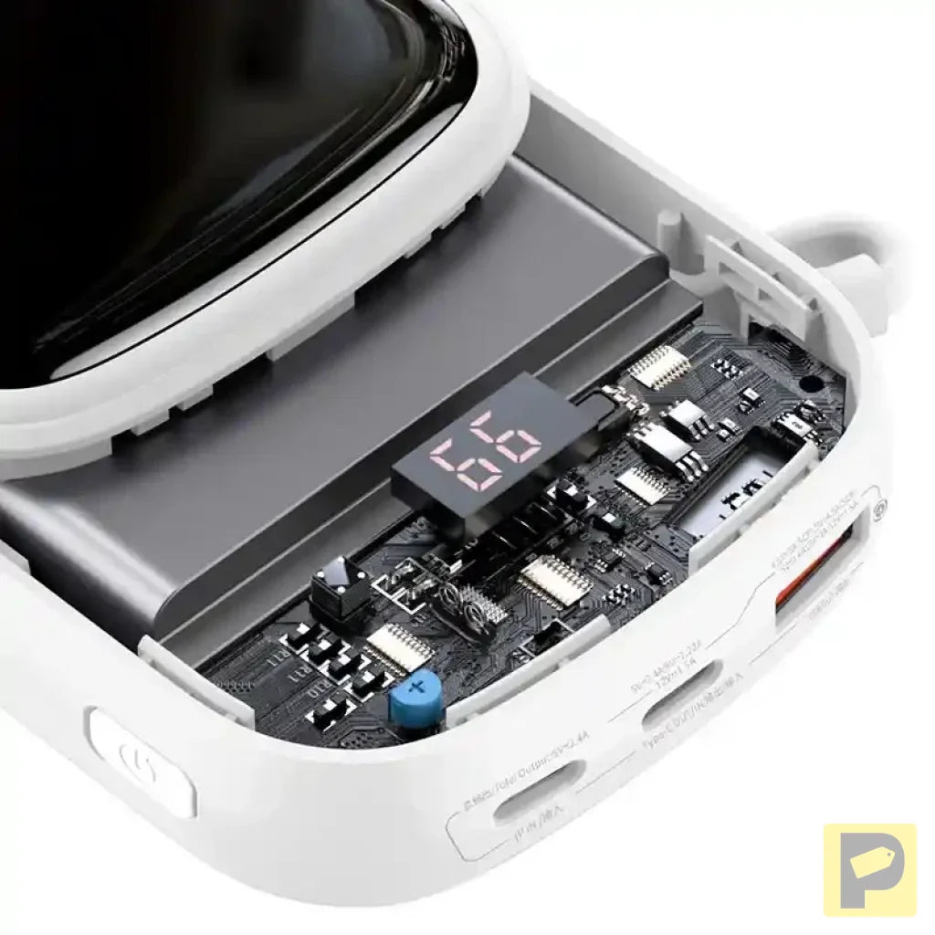 Powerbank Baseus Qpow PRO with Lightning cable, USB-C port and USB 20000mAh, 20W  (White)