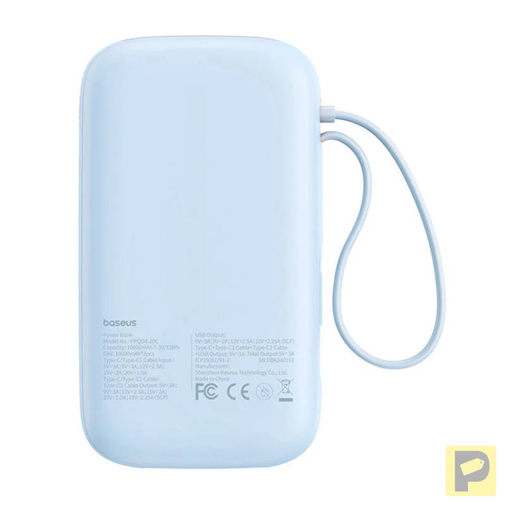 Powerbank Baseus QPow2 20000mAh 30W 2xUSB-C (blue)