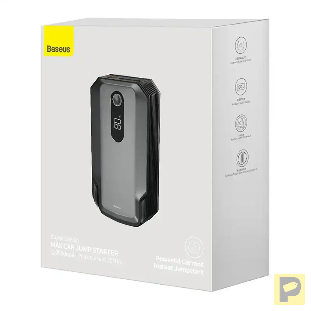 Powerbank / Baseus Super Energy Max Car Jump Starter, 20000mAh, 2000A, USB (Black)