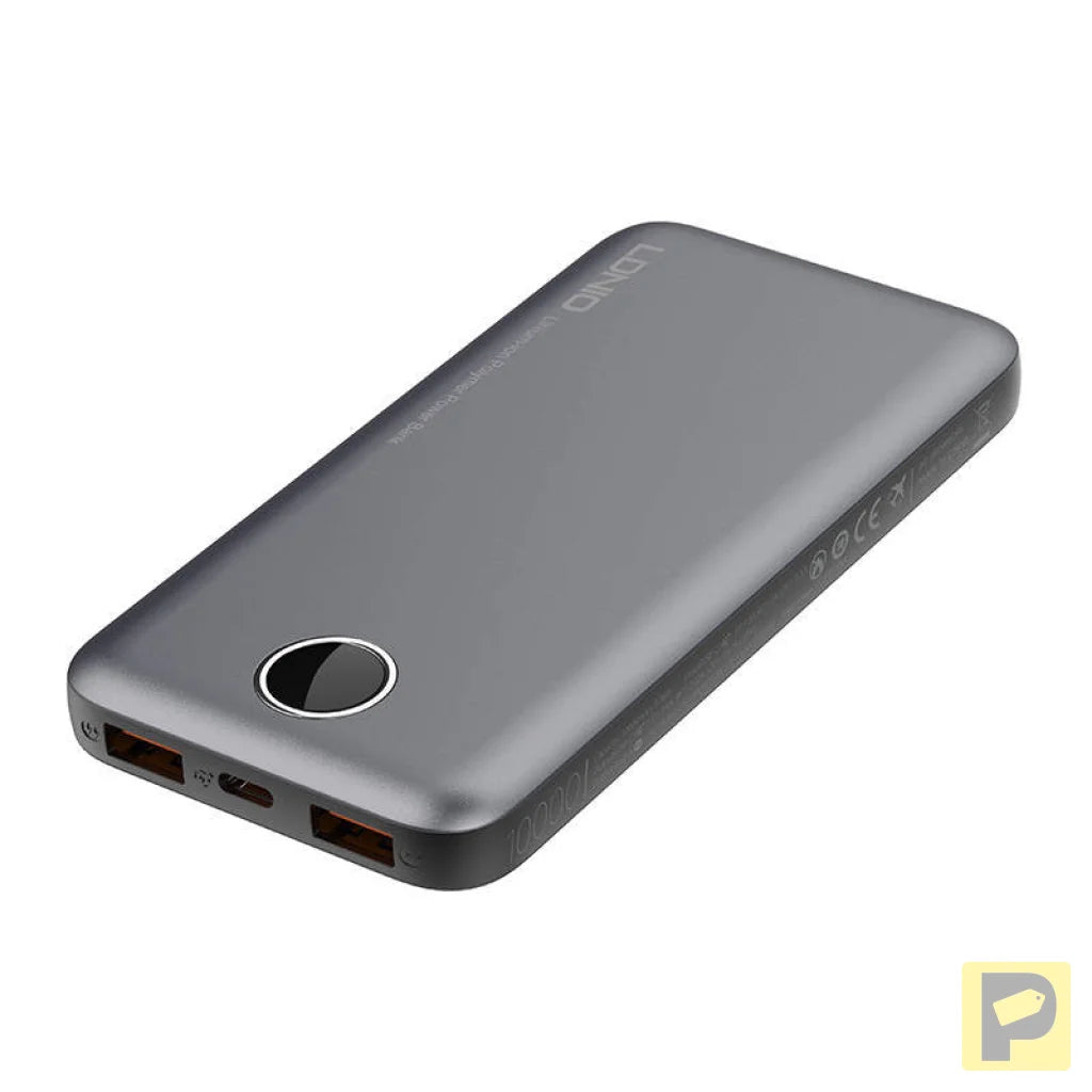 Powerbank LDNIO PQ10, 2xUSB, 22.5W, 10000mah (Grey)
