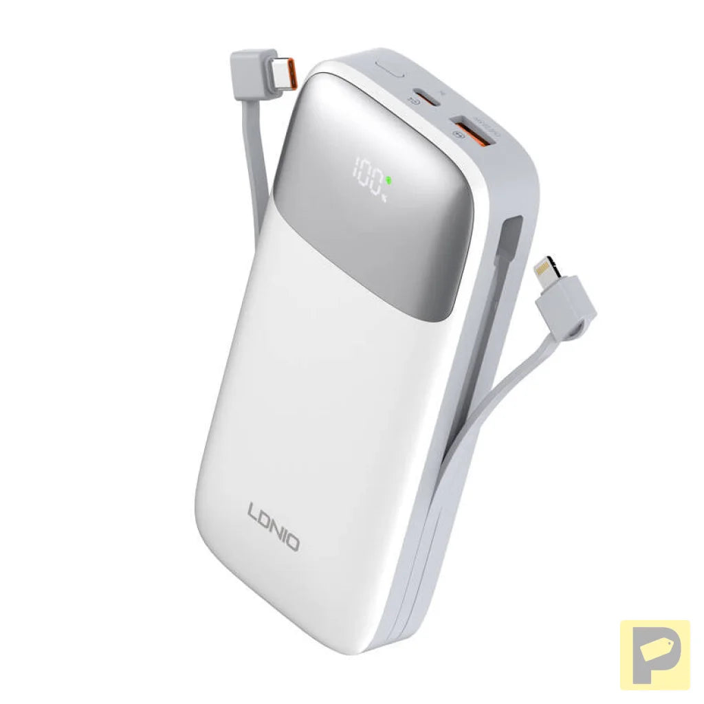 Powerbank LDNIO PQ20 22.5W 20000mAh USB-C, lightning (biały)