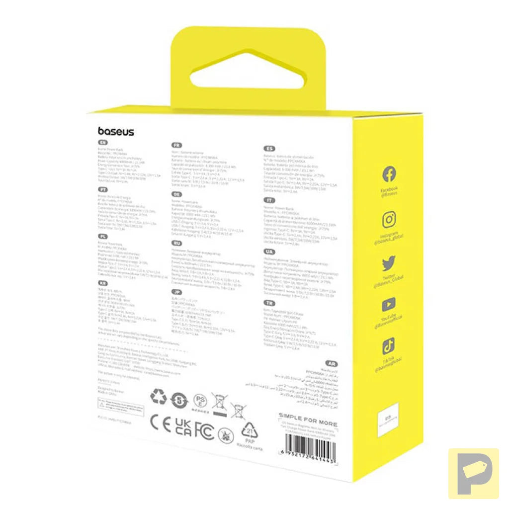 Powerbank mini Baseus 6000 mAh 20W (purple)