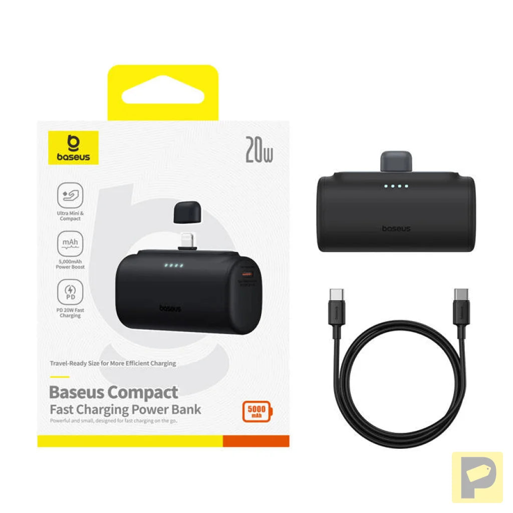 Powerbank OS-Baseus Compact IP 5000mAh 20W (black)
