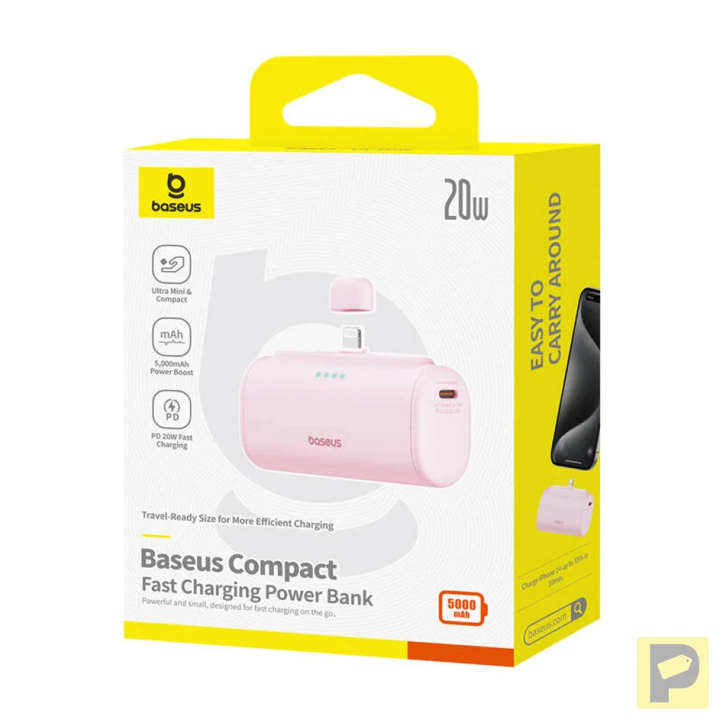Powerbank OS-Baseus Compact IP 5000mAh 20W (pink)