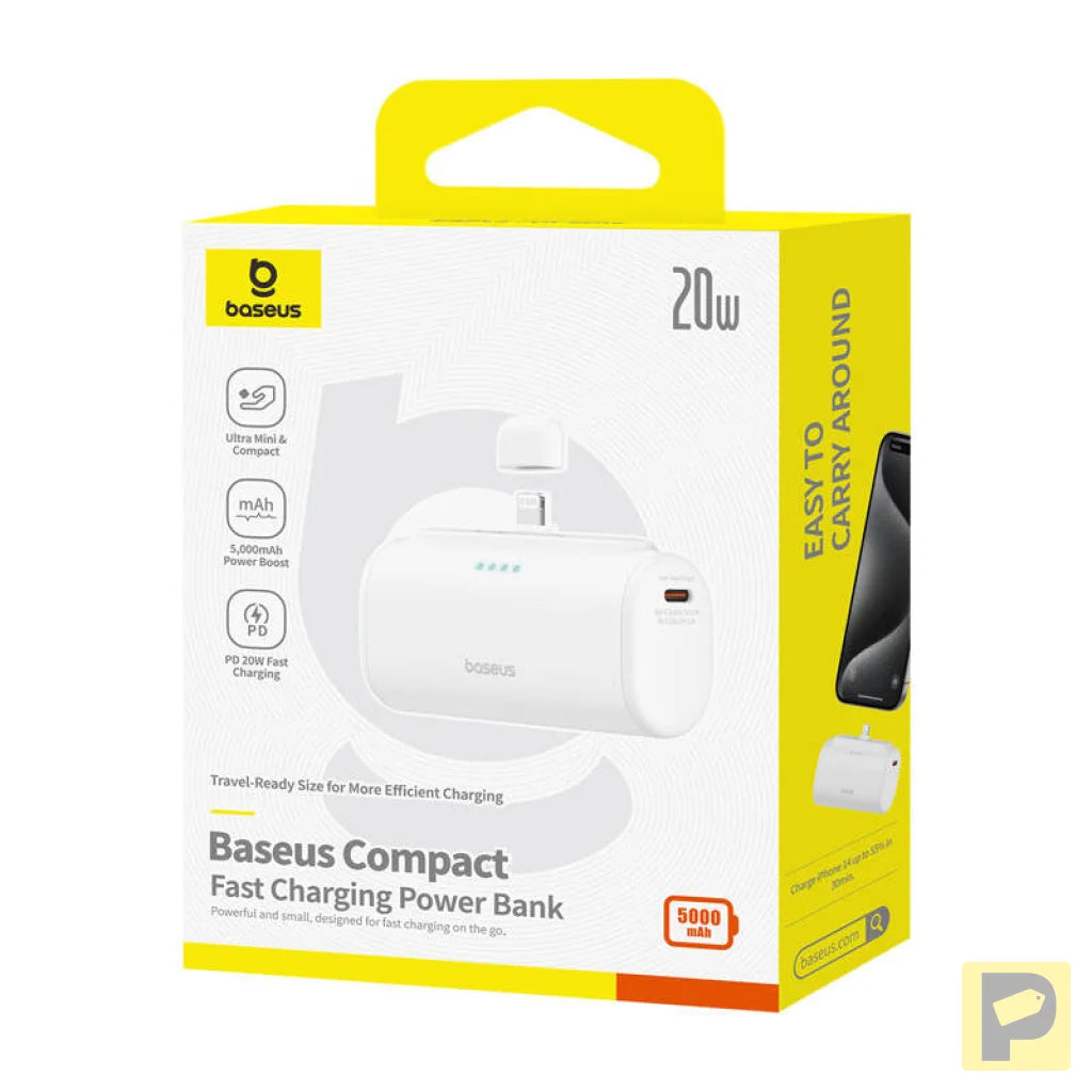 Powerbank OS-Baseus Compact IP 5000mAh 20W (white)
