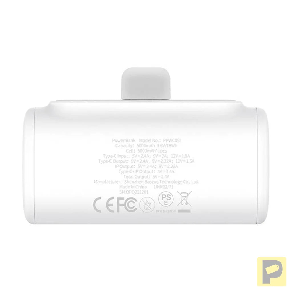 Powerbank OS-Baseus Compact IP 5000mAh 20W (white)