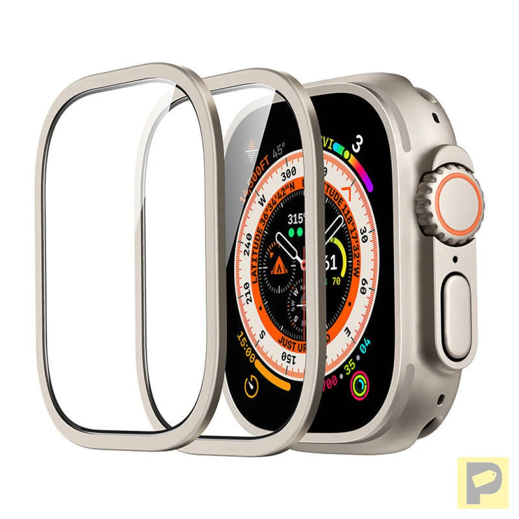 Protection set for Apple Watch Ultra ESR 49mm (case+glass) (titanium)