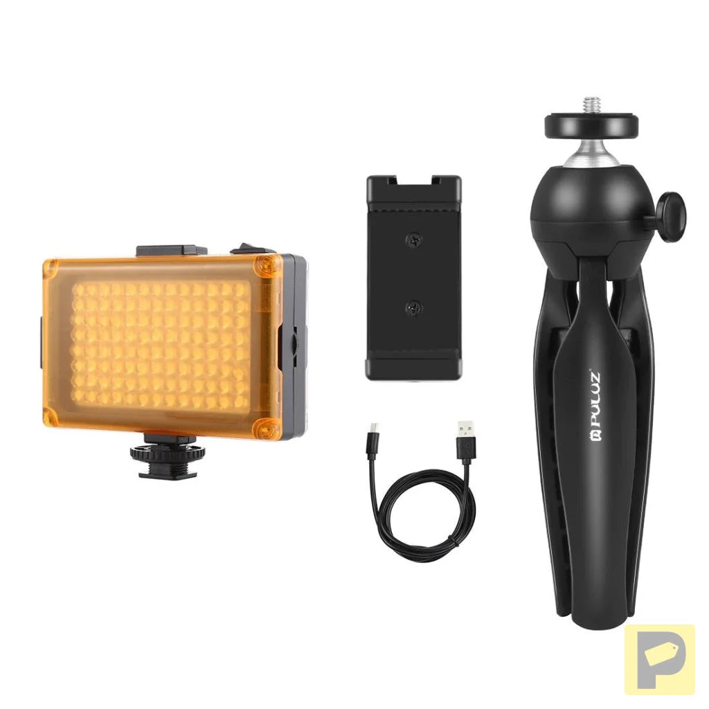 Puluz live recording set tripod + LED lamp + phone clip PKT3131B