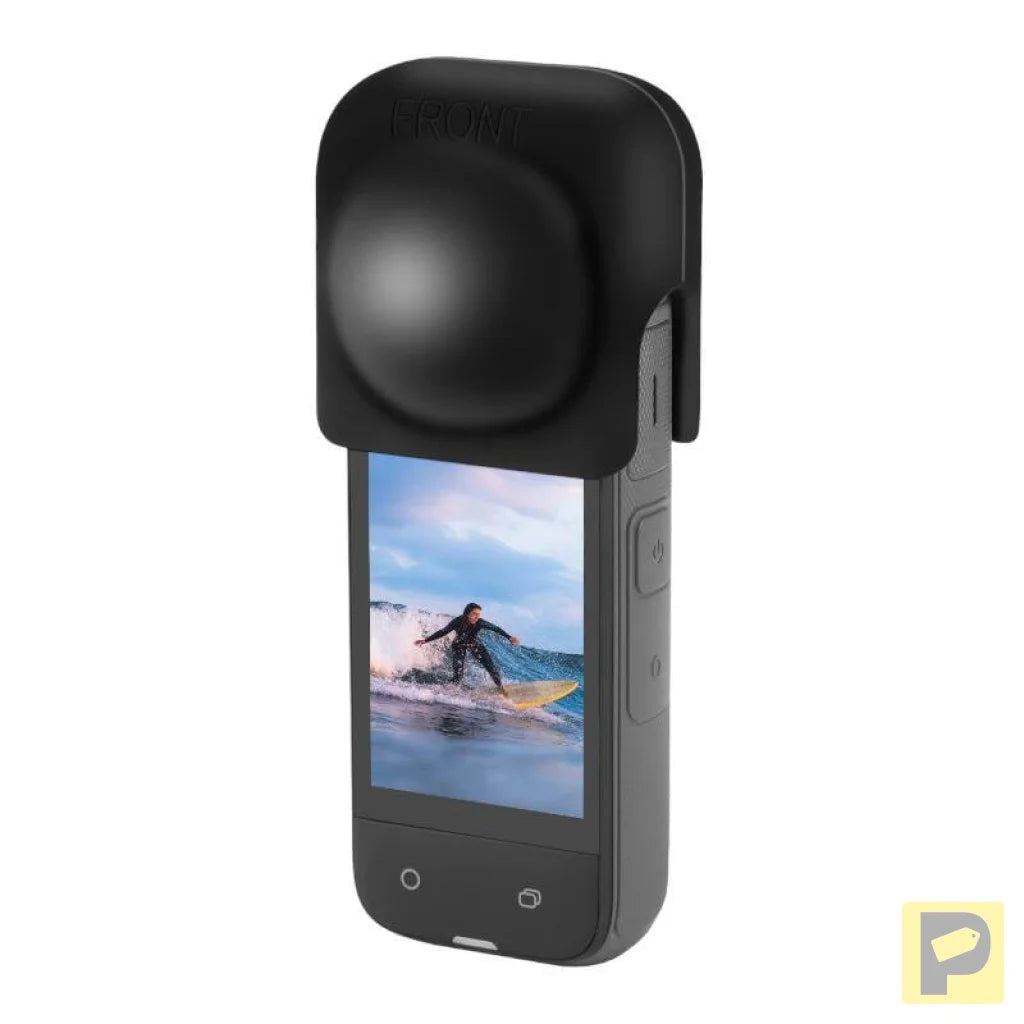 PULUZ silicone lens cover for Insta360 X4 / X5 (black)