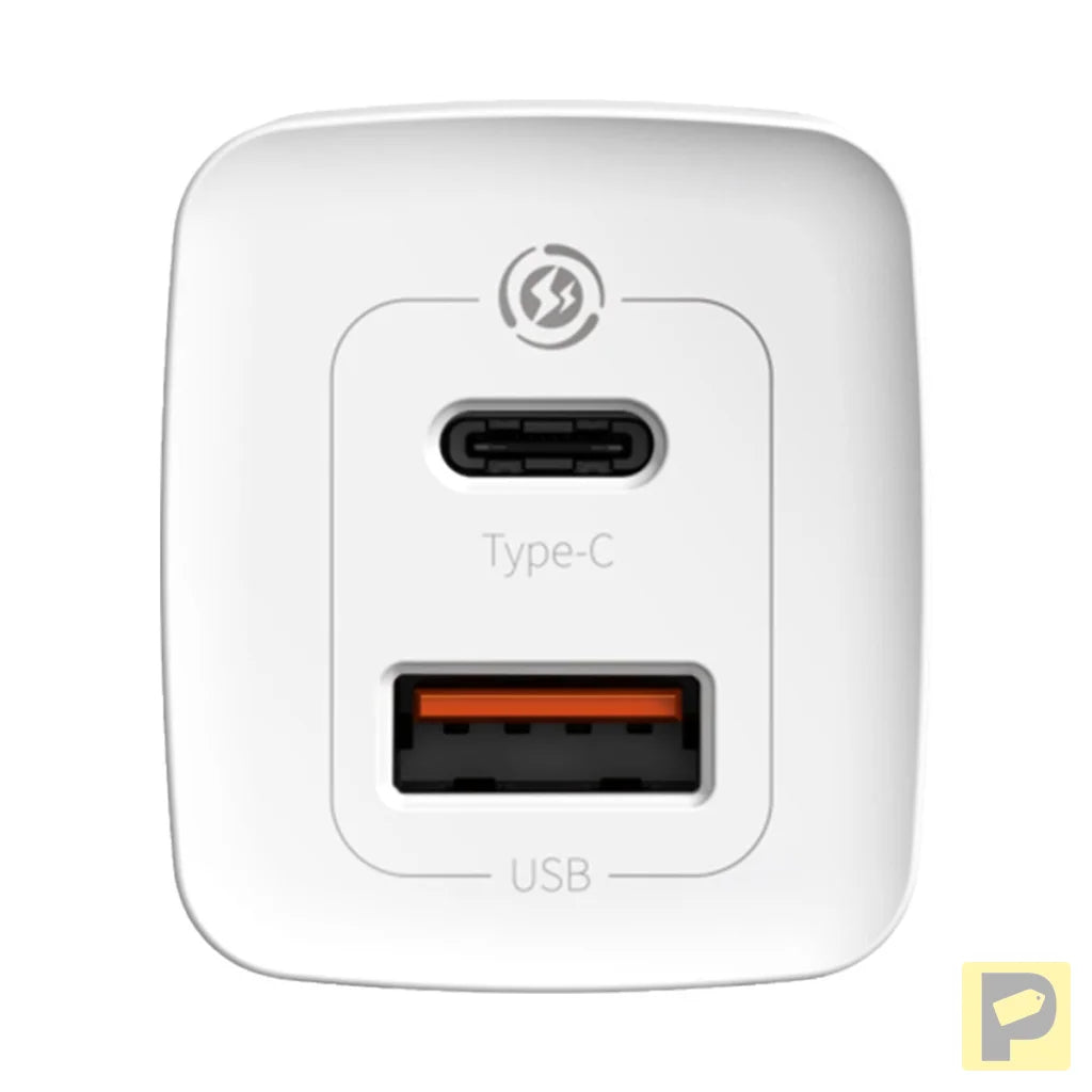 Quick Travel Charger Baseus GaN2 Lite USB+C 65W EU (white)