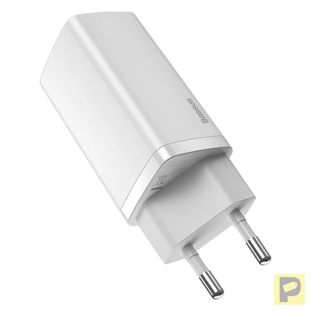 Quick Travel Charger Baseus GaN2 Lite USB+C 65W EU (white)