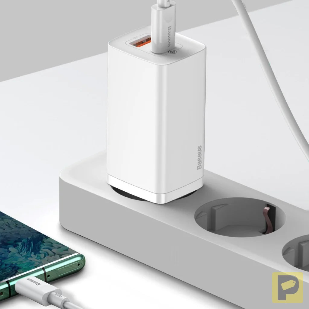 Quick Travel Charger Baseus GaN2 Lite USB+C 65W EU (white)