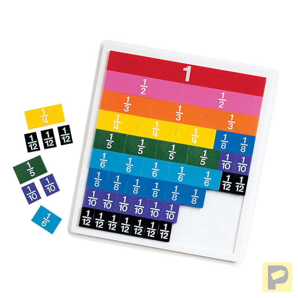Rainbow Fraction Tiles With Tray Learning Resources LER 0615