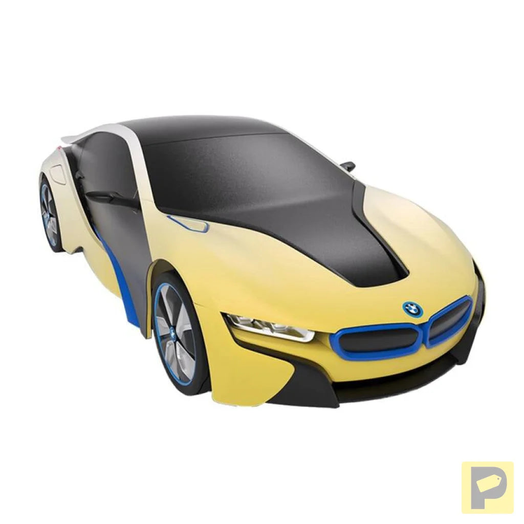 RASTAR R/C 1:24 BMW i8 remote controlled car- UV-sensitive (white and yellow)