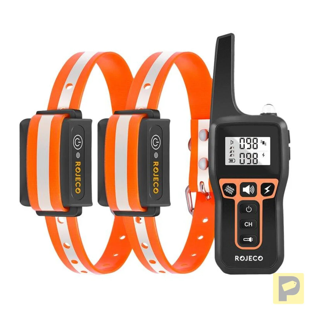 Rojeco PD5291000m Dog Training Collar with 2 Collars