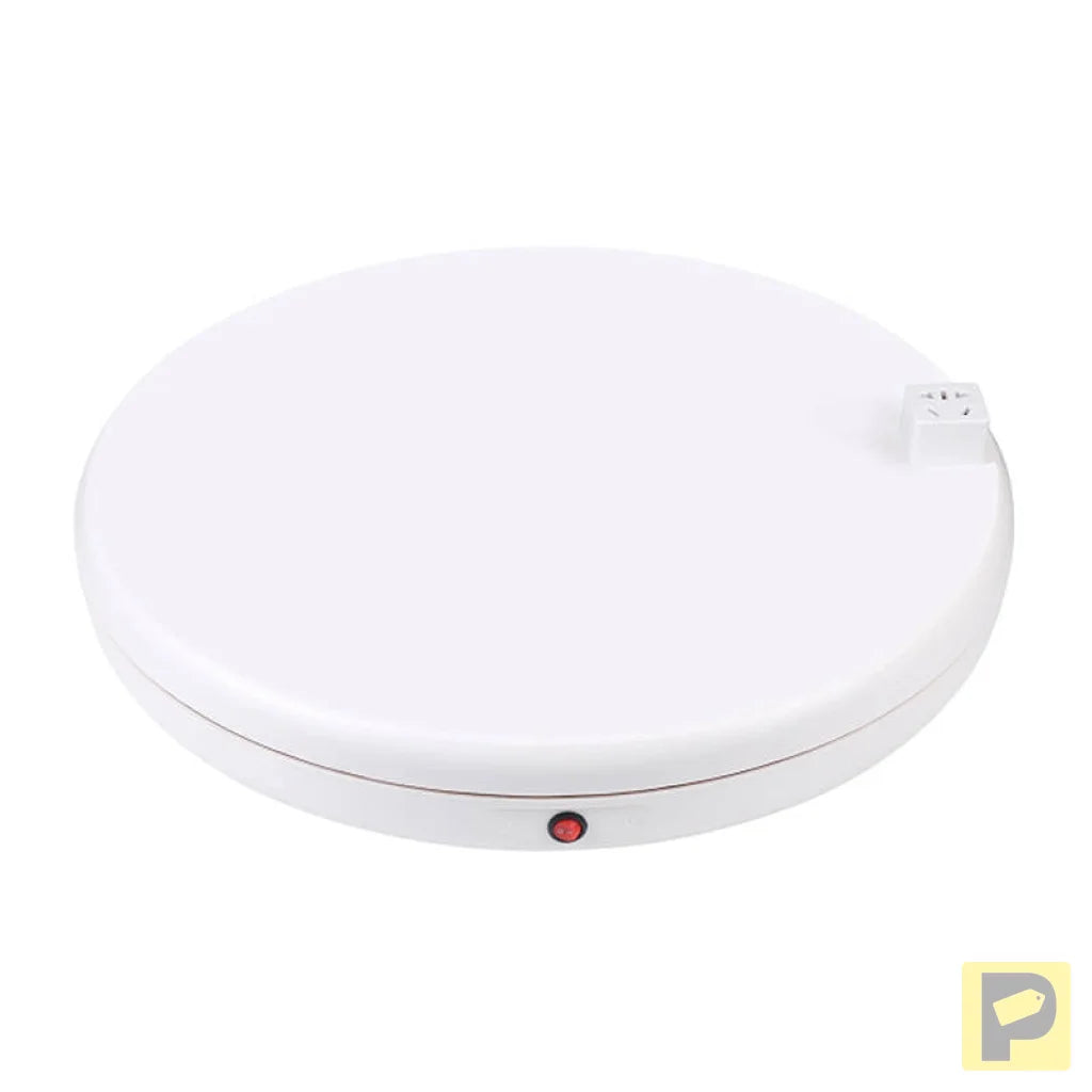 Rotating display stand Puluz with power socket 45 cm (white)