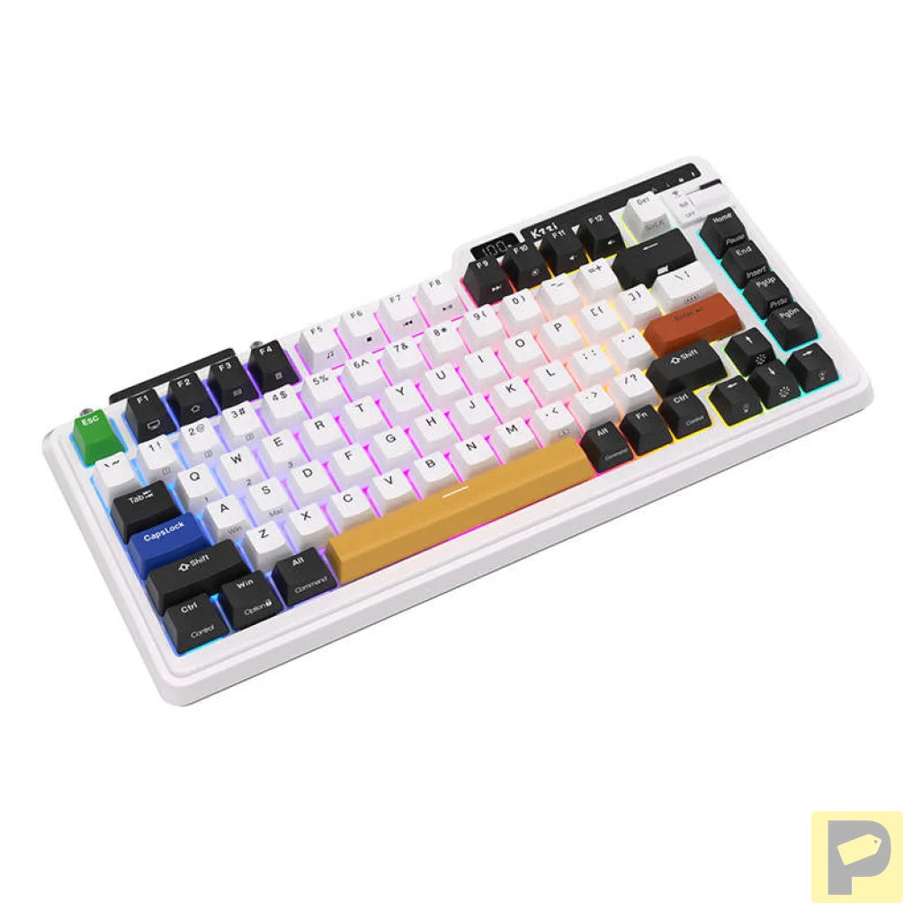 Royal Kludge KZZI K75 pro RGB wireless mechanical keyboard, Eternity Switch (black and white) (QWERTY)