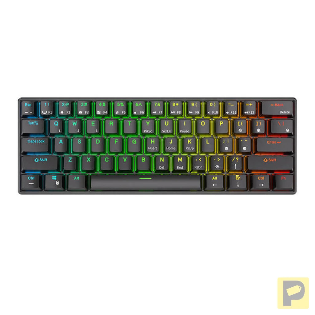 Royal Kludge RK61 RGB mechanical keyboard, brown switch (black) (QWERTY)