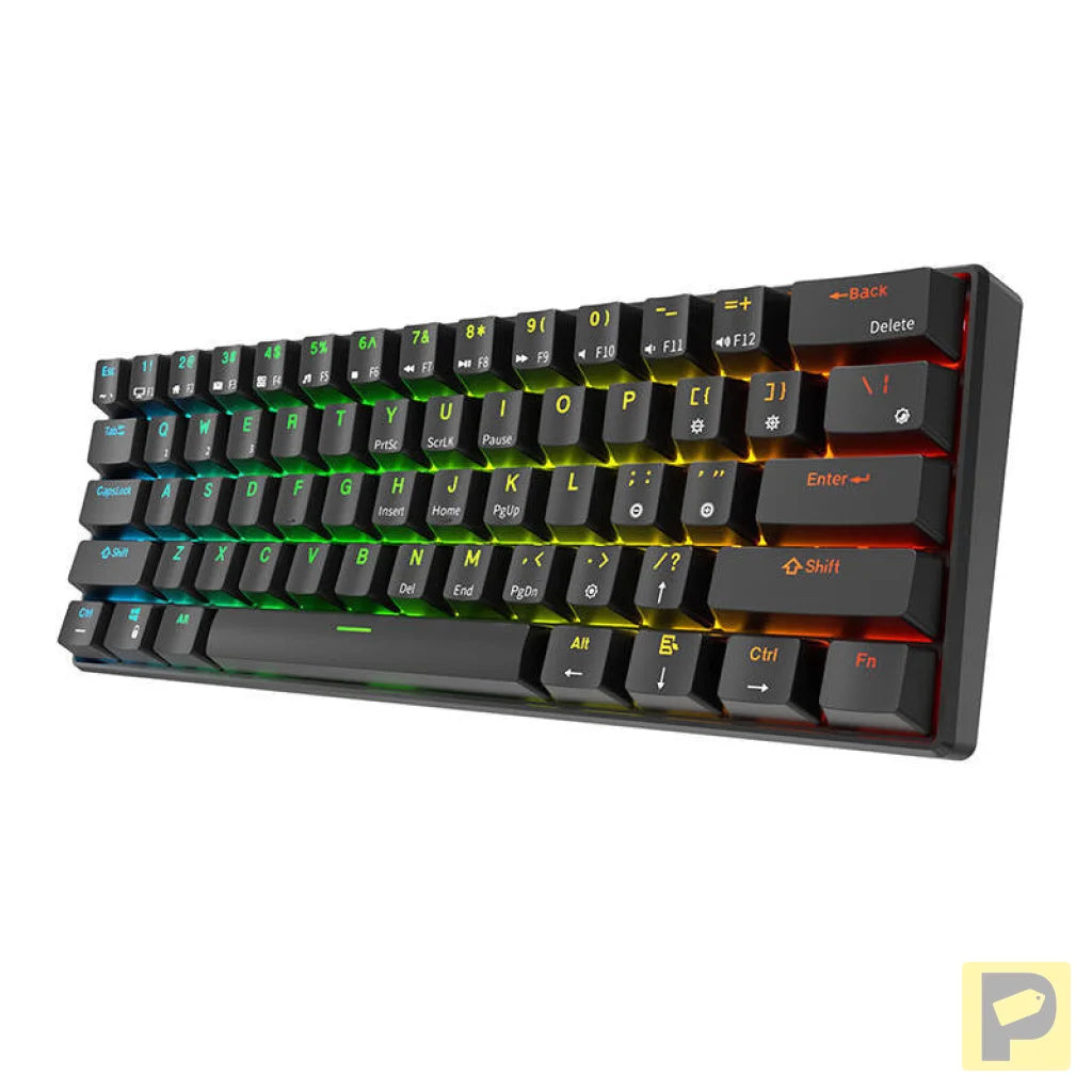 Royal Kludge RK61 RGB mechanical keyboard, brown switch (black) (QWERTY)