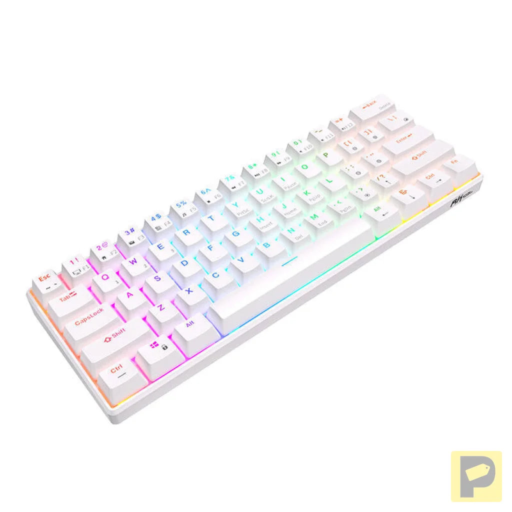 Royal Kludge RK61 RGB mechanical keyboard, brown switch (white) (QWERTY)