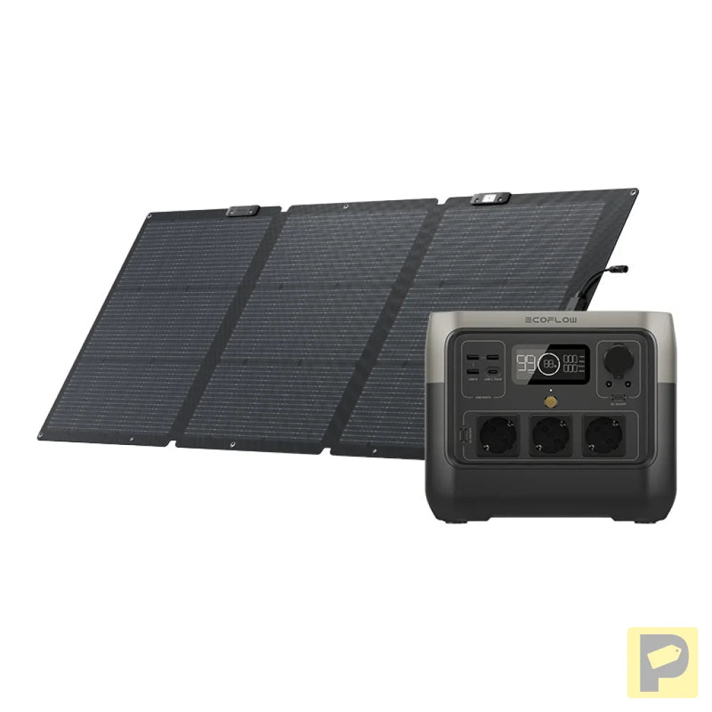 Set: EcoFlow River 2 Pro power station + 160W photovoltaic panel.