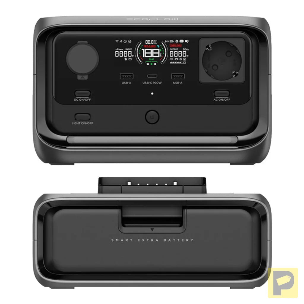 Set: EcoFlow River 3 Plus power station + additional 286Wh battery.