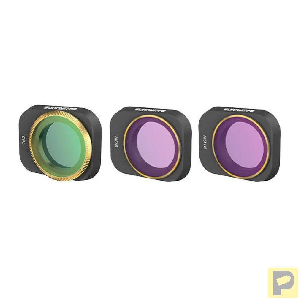 Set of 3 filters CPL+ND8+ND16 Sunnylife for DJI Mini 3 Pro (MM3-FI415)
