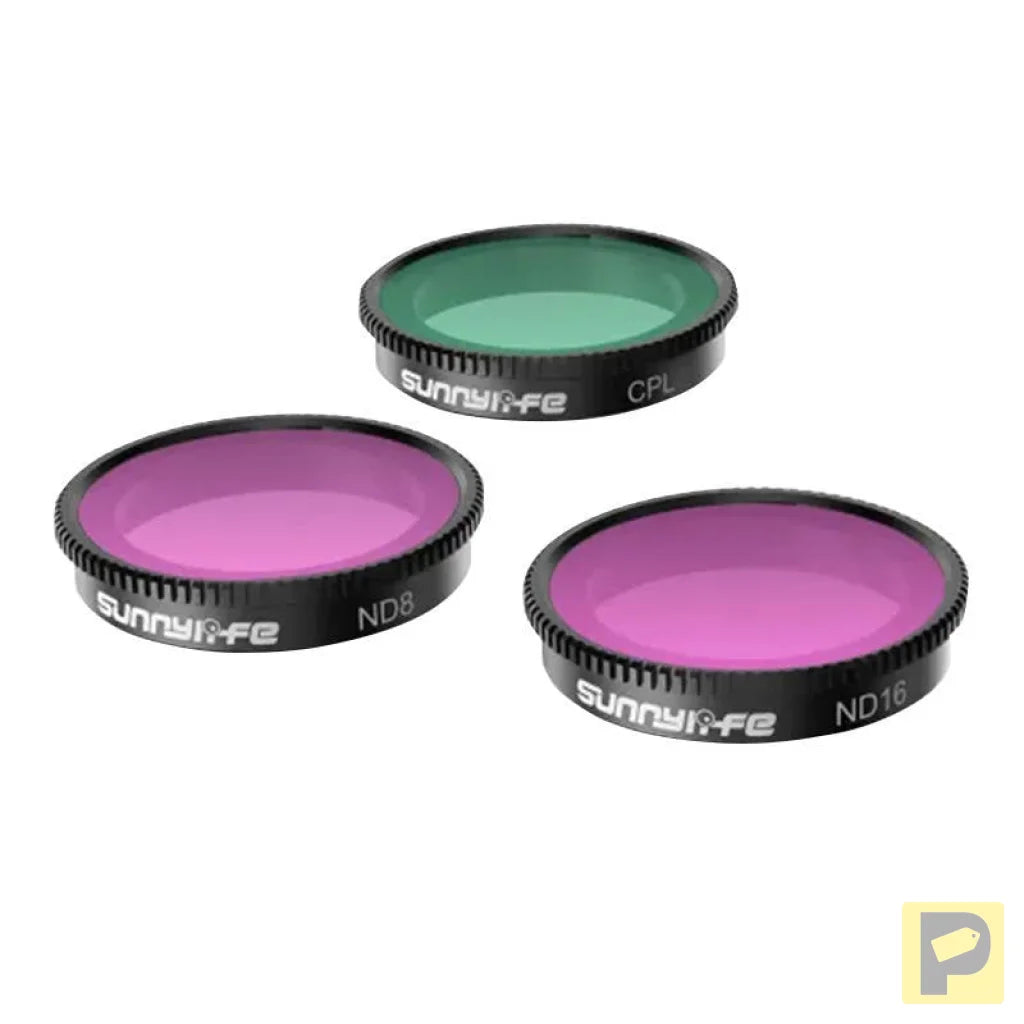 Set of 3 filters CPL+ND8+ND16 Sunnylife for Insta360 GO 3/2