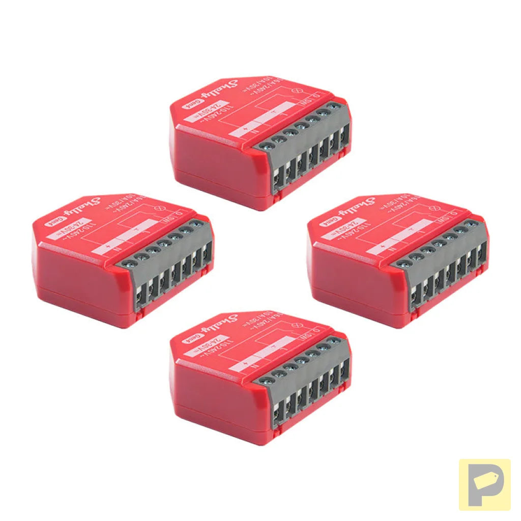 Set of 4 Shelly 1 PM Gen4 Zigbee/Matter Controllers