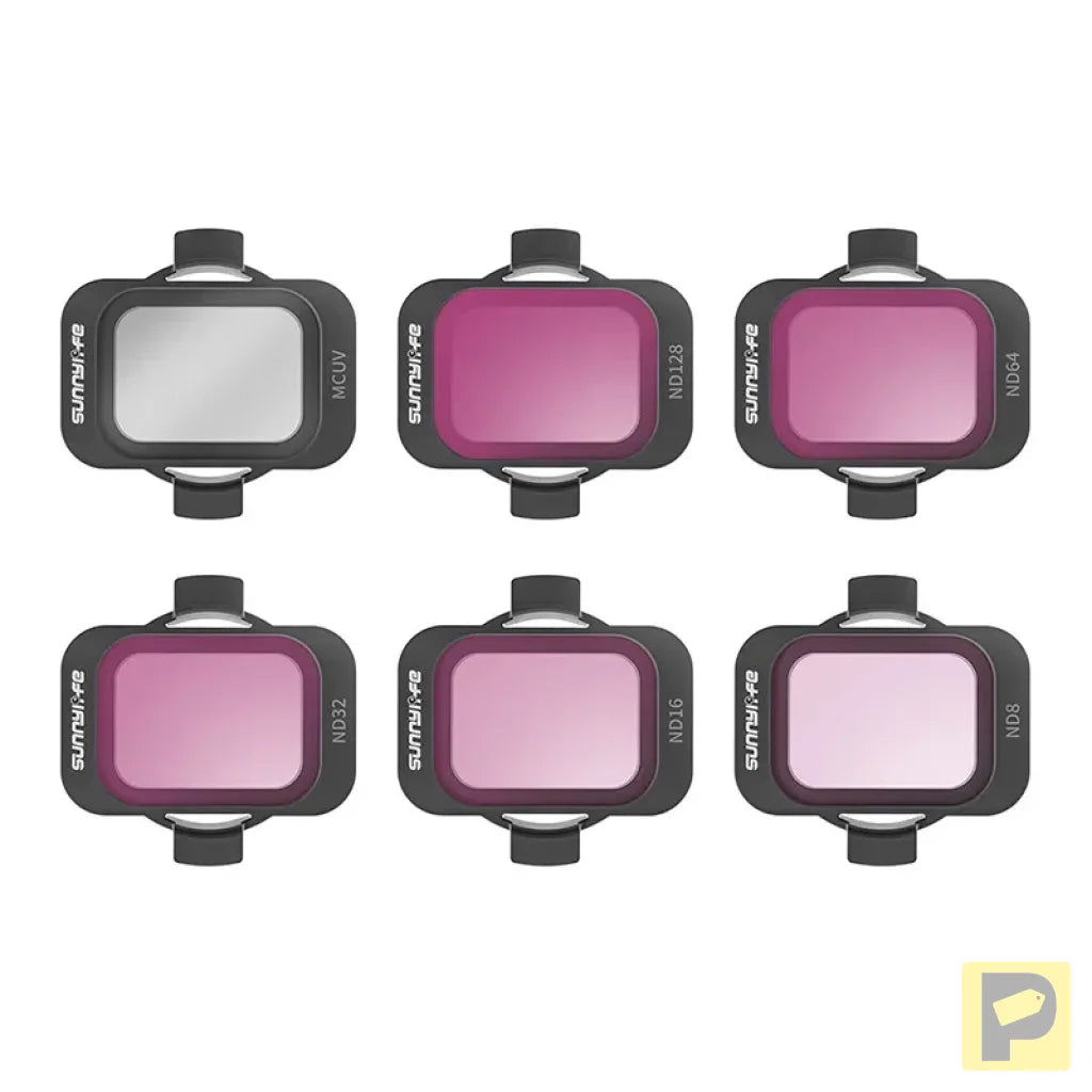 Set of 6 filters Sunnylife MCUV, ND8/16/34/64/128 for DJI Avata 2