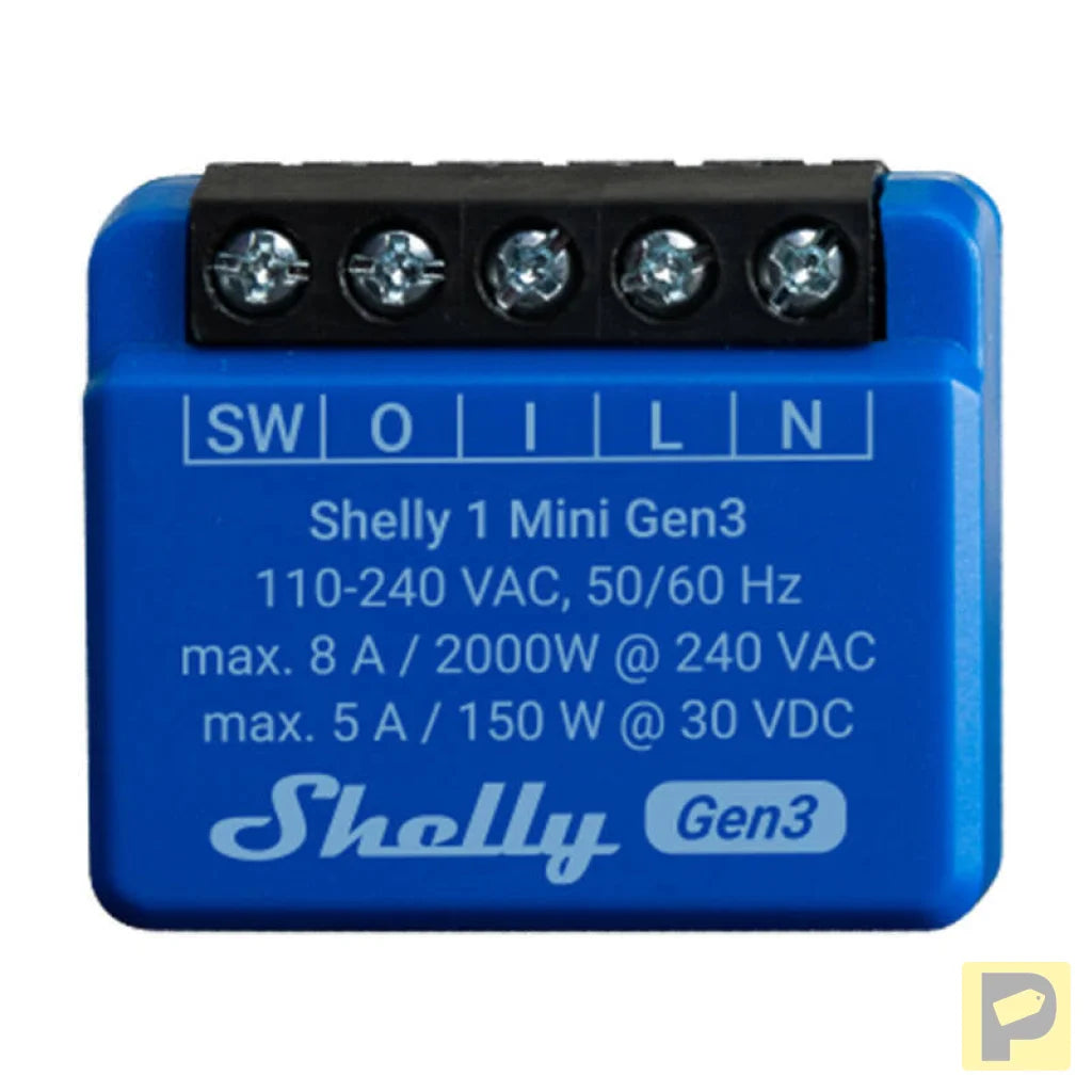 Shelly 1 Mini Gen3 Controller, WiFi/Bluetooth