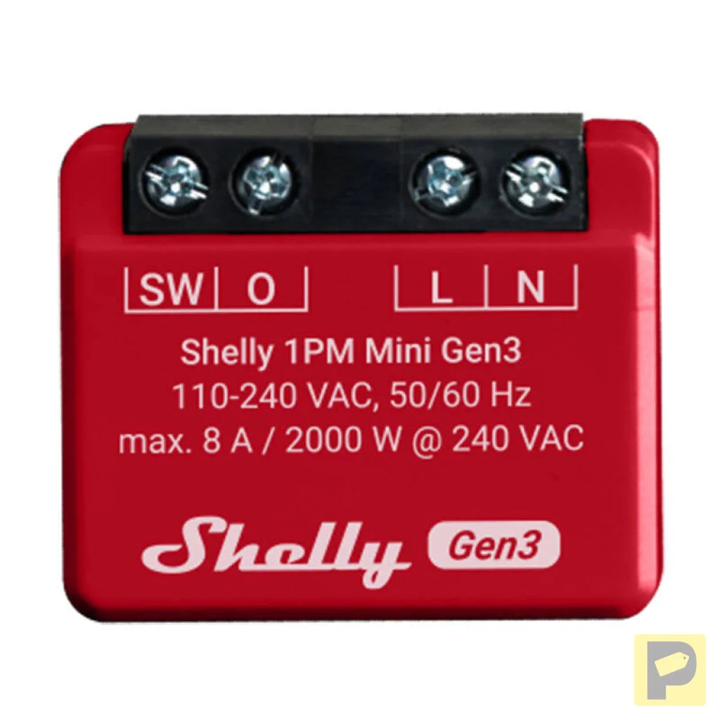 Shelly 1PM Mini Gen3 Controller, WiFi/Bluetooth