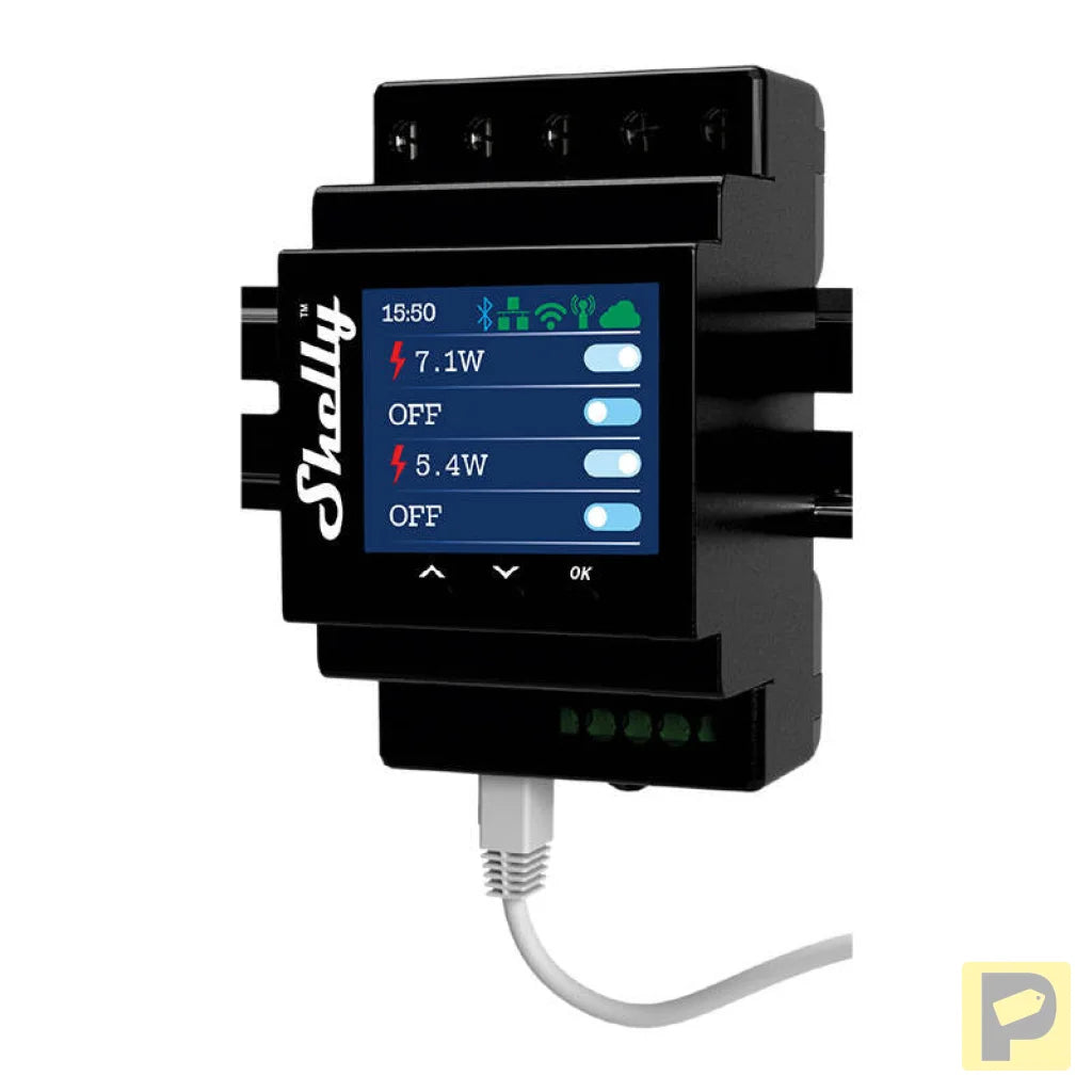 Shelly Pro 4PM DIN Rail 4-channel Relay, WiFi (Power measurement)