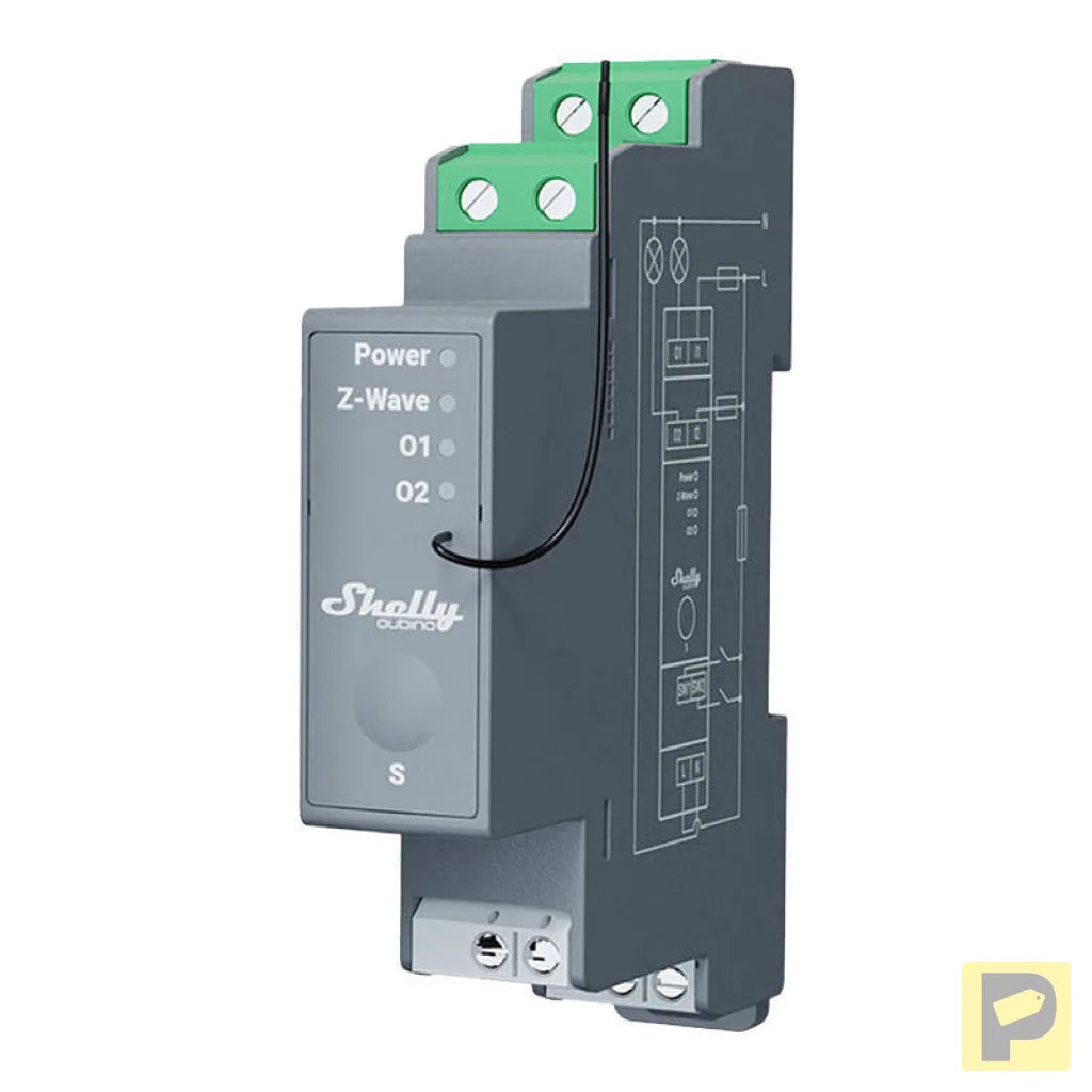 Shelly Qubino Pro 2 DIN rail Relay, 2-channel, Z-Wave