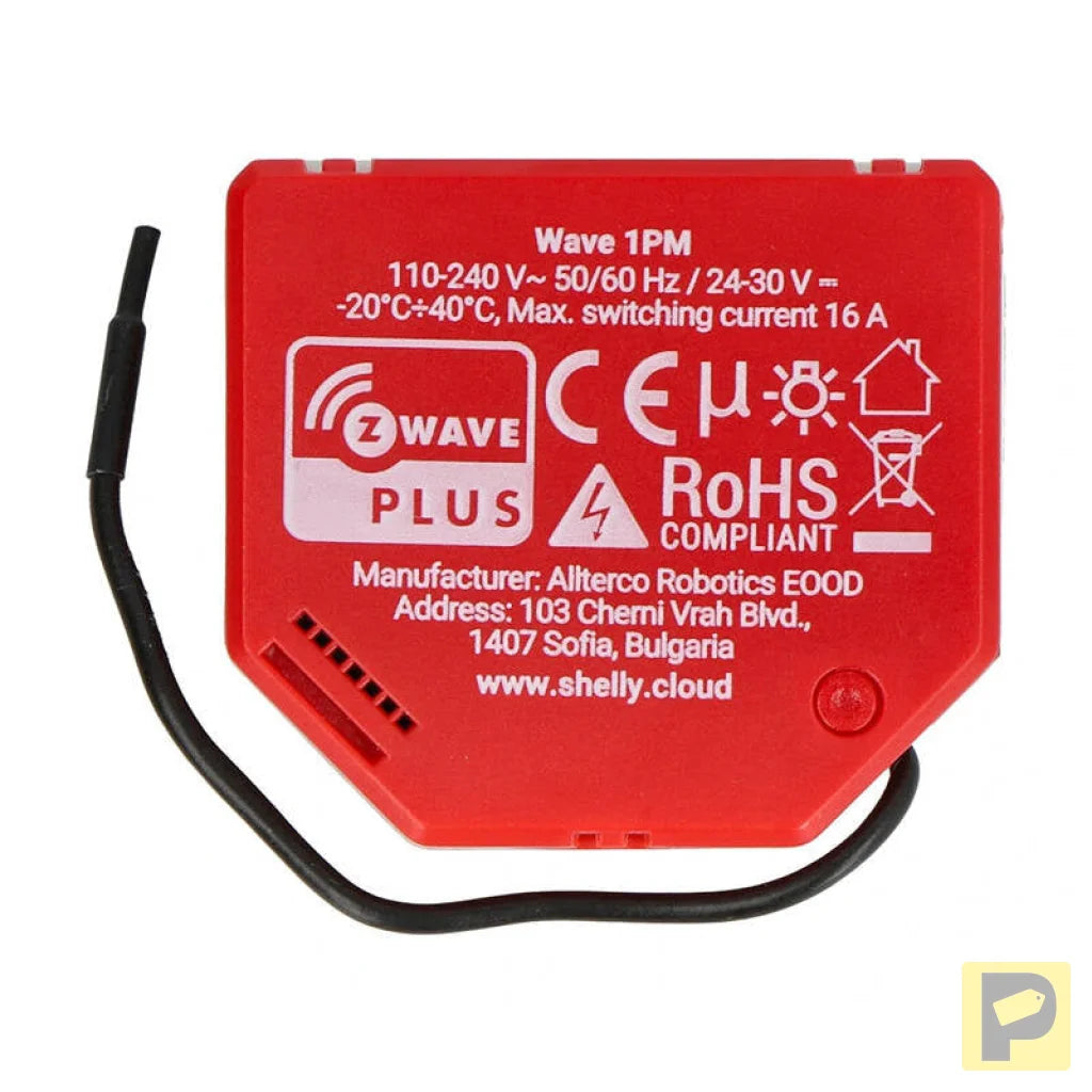 Shelly Qubino Wave1PM Controller, 1-channel, Z-Wave (Power measurement)
