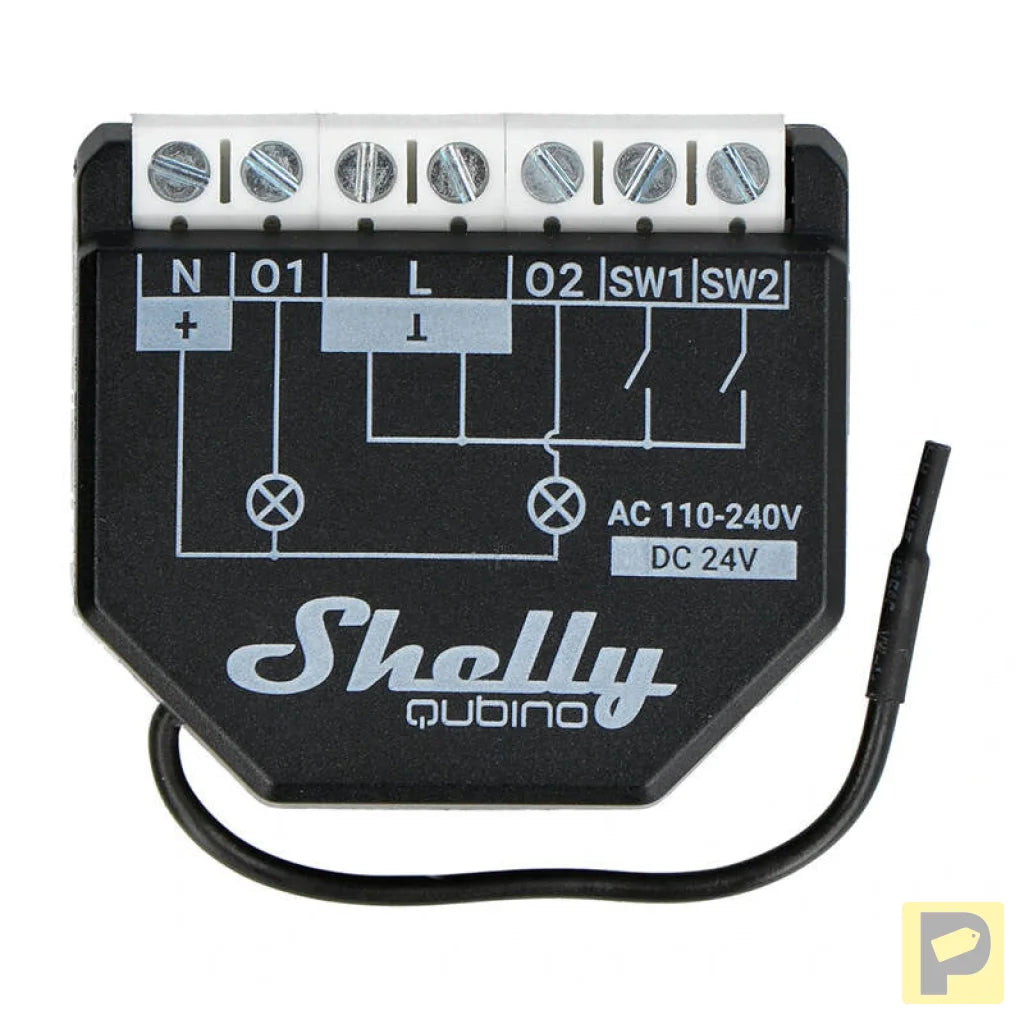 Shelly Qubino Wave2PM Controller, 2-channel, Z-Wave (Power measurement)