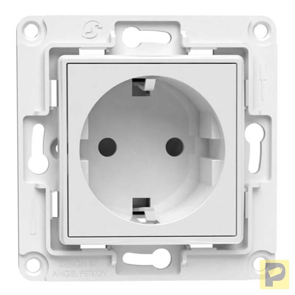 Shelly wall socket (white)