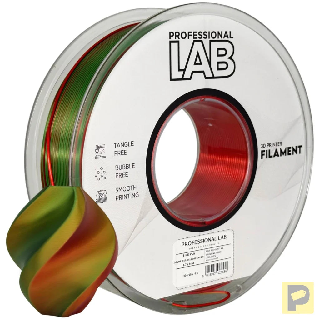 Silk PLA provides a smooth, glossy, silk-like finish. It's aesthetically appealing and perfect for decorative models or display prints.