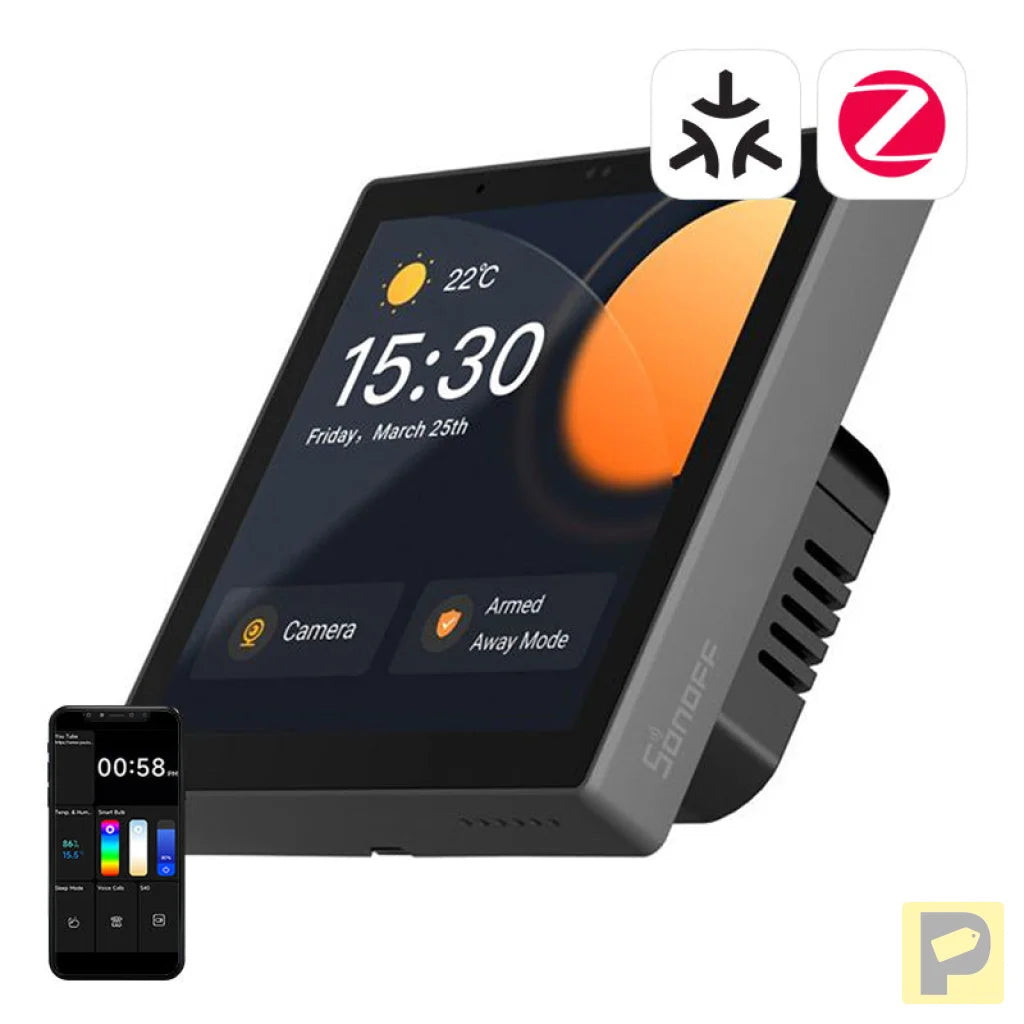 Smart Control Panel WiFi/Bluetooth/ZigBee Matter Sonoff NSPanel Pro (black)