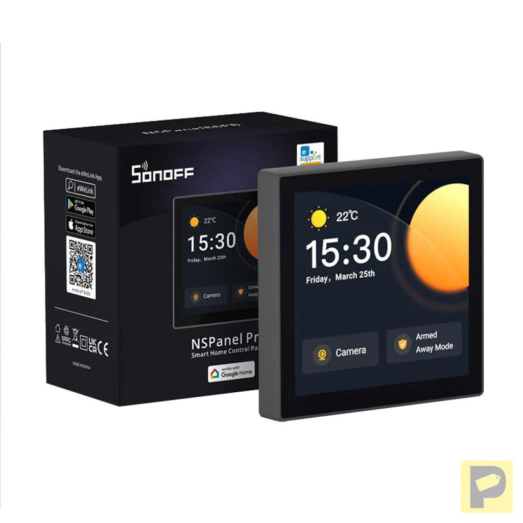 Smart Control Panel WiFi/Bluetooth/ZigBee Matter Sonoff NSPanel Pro (black)