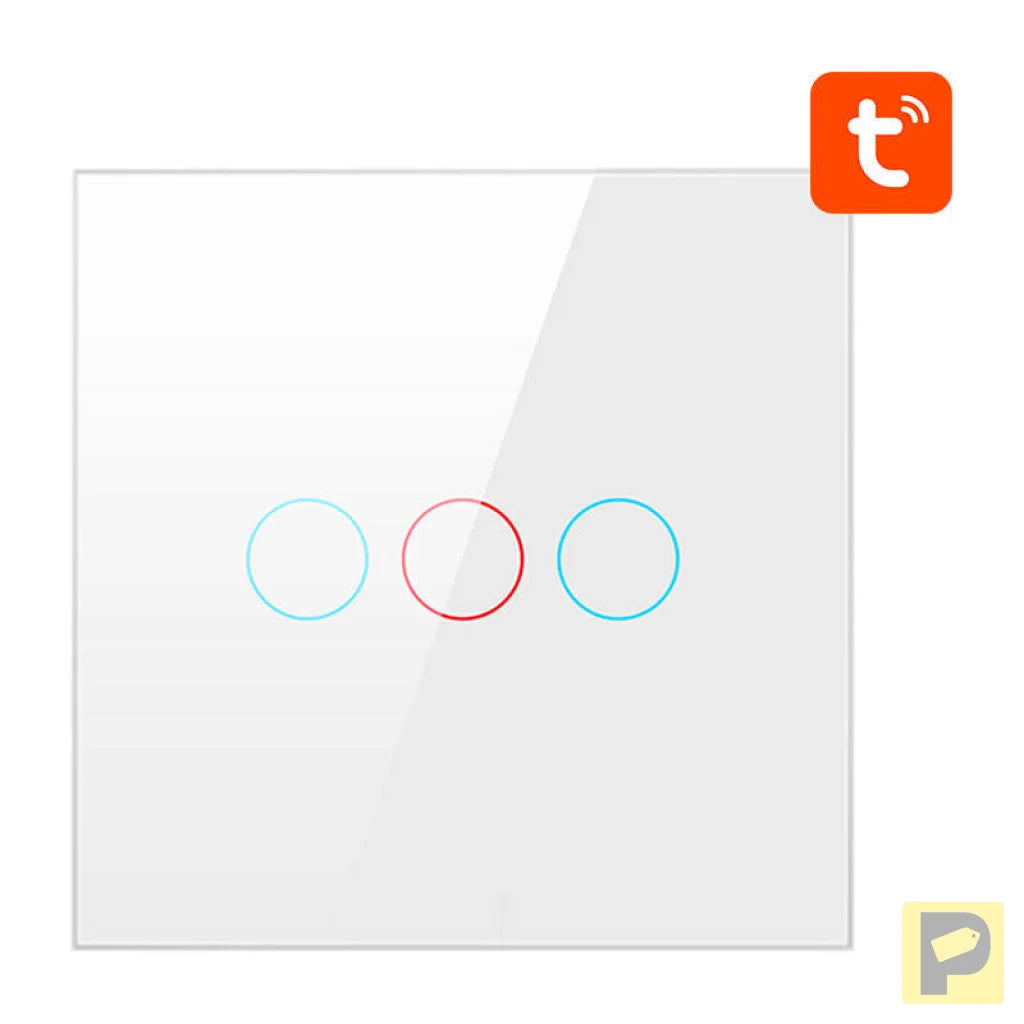 Smart Light Switch ZigBee Avatto ZTS02-EU-W3 3 Way TUYA (white)