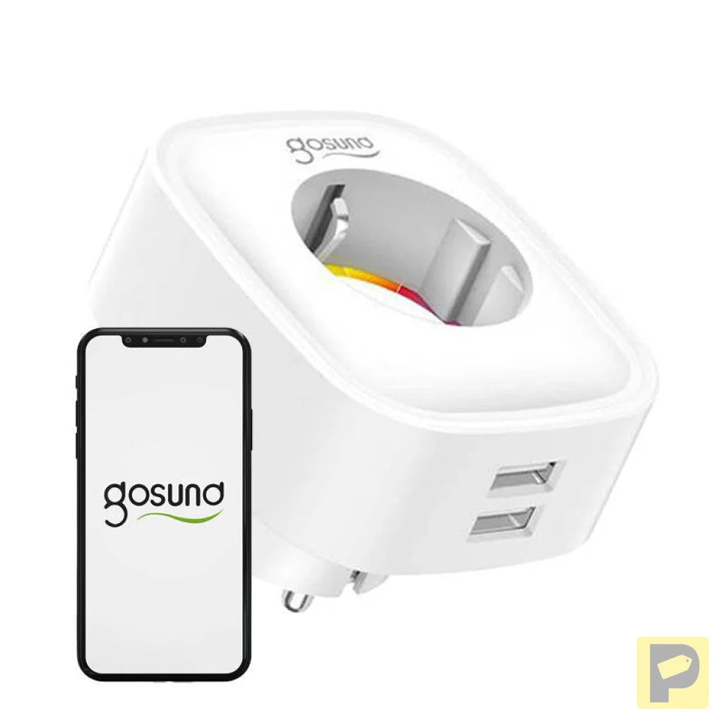 Smart plug WiFi Gosund SP112 2xUSB, 16A, Tuya