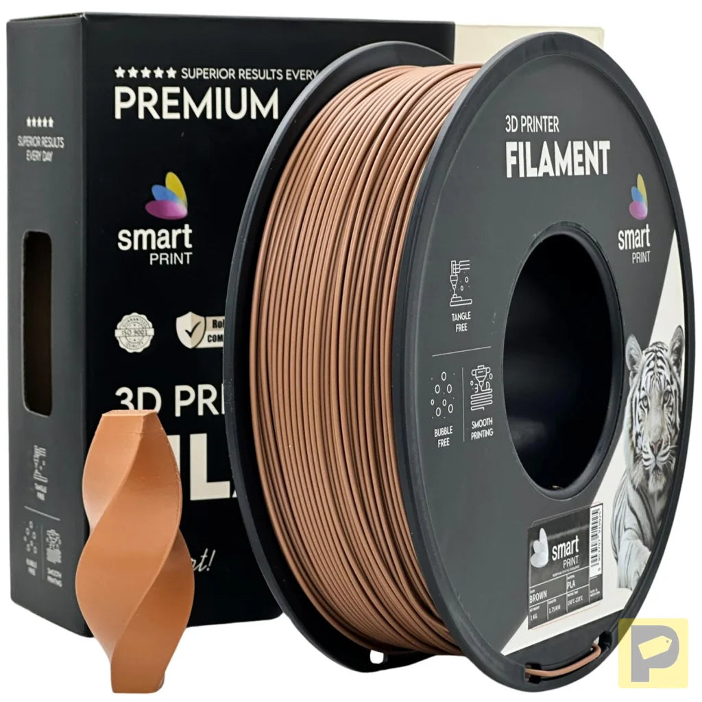 Smart Print PLA is easy to use, great for beginners. It prints smoothly with strong layer adhesion and minimal warping. Special inhibitors boost durability and color, making it ideal for everyday prints.