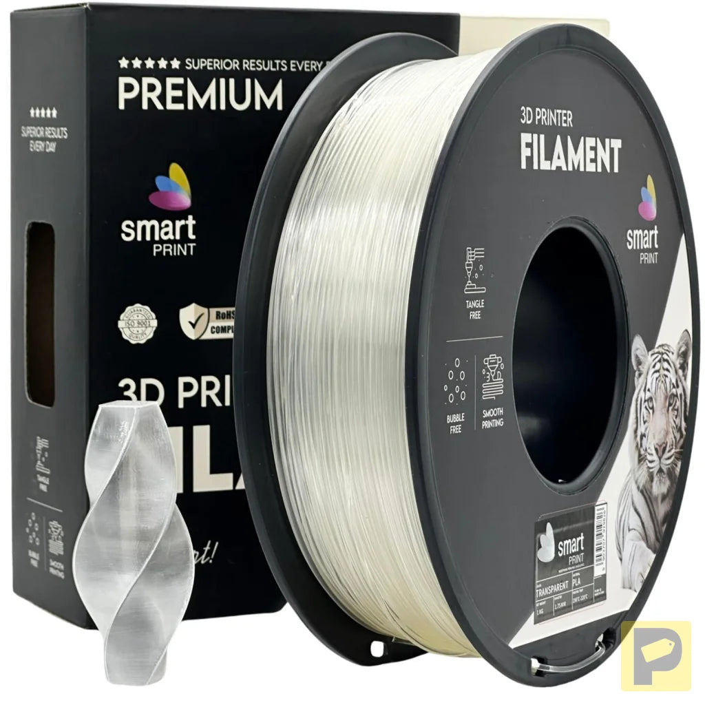 Smart Print PLA is easy to use, great for beginners. It prints smoothly with strong layer adhesion and minimal warping. Special inhibitors boost durability and color, making it ideal for everyday prints.