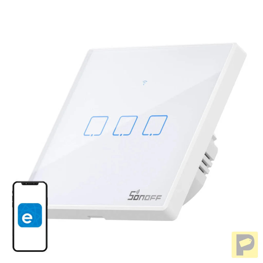 Smart Switch WiFi + RF 433 Sonoff T2 EU TX (3-channel) updated
