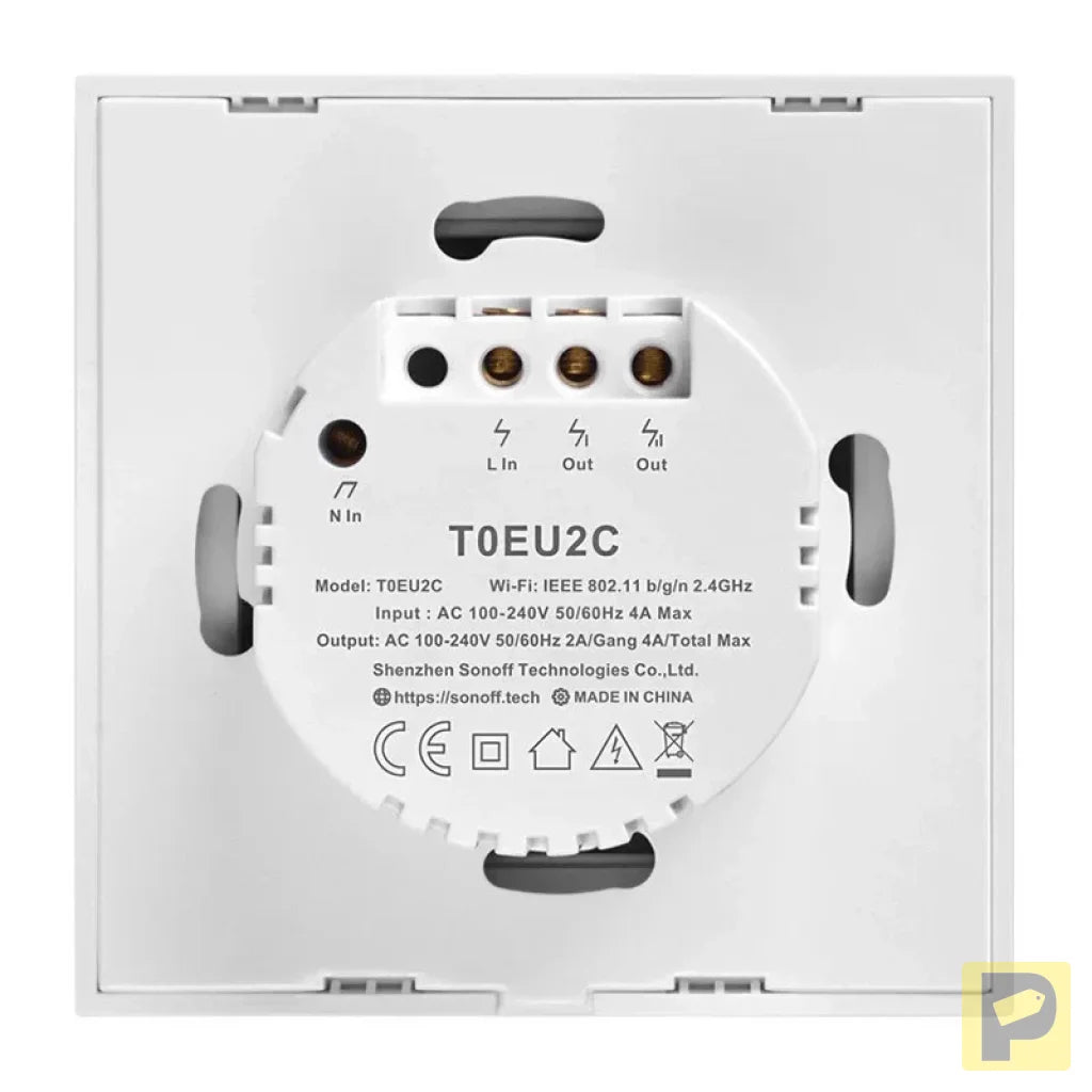 Smart Switch WiFi Sonoff T0 EU TX (2-channel)